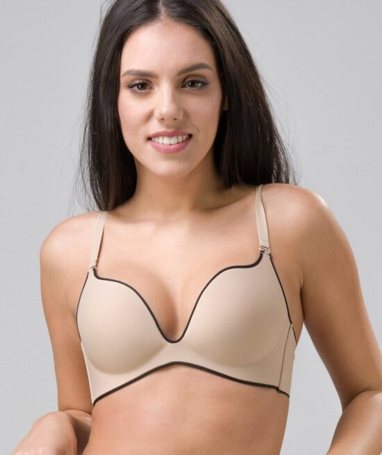 Buy LUNAIN Ritika Modal Cup Bra for Womens (d, Peach, 30B) Online