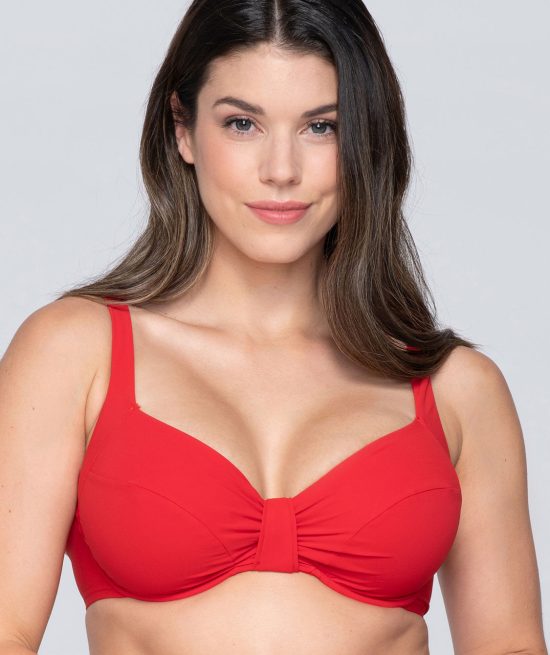 Blue Sense 91927 unpadded full size balconette & 91930 bottom 5cm red front close cut