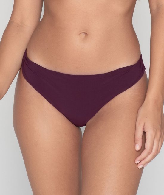 Blue Sense 92053 strapless with molded cup & 91930 bottom 5 cm aubergine front   slip close cut