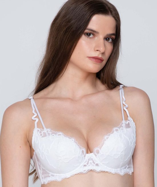 Daisy 15241 padded balconette white closecut