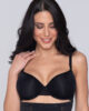 Lust 14095 spacer balconette & sculpt 25122 highwaist sheer brief black front