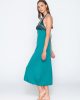 Topaz 94029 long v neck dress green side