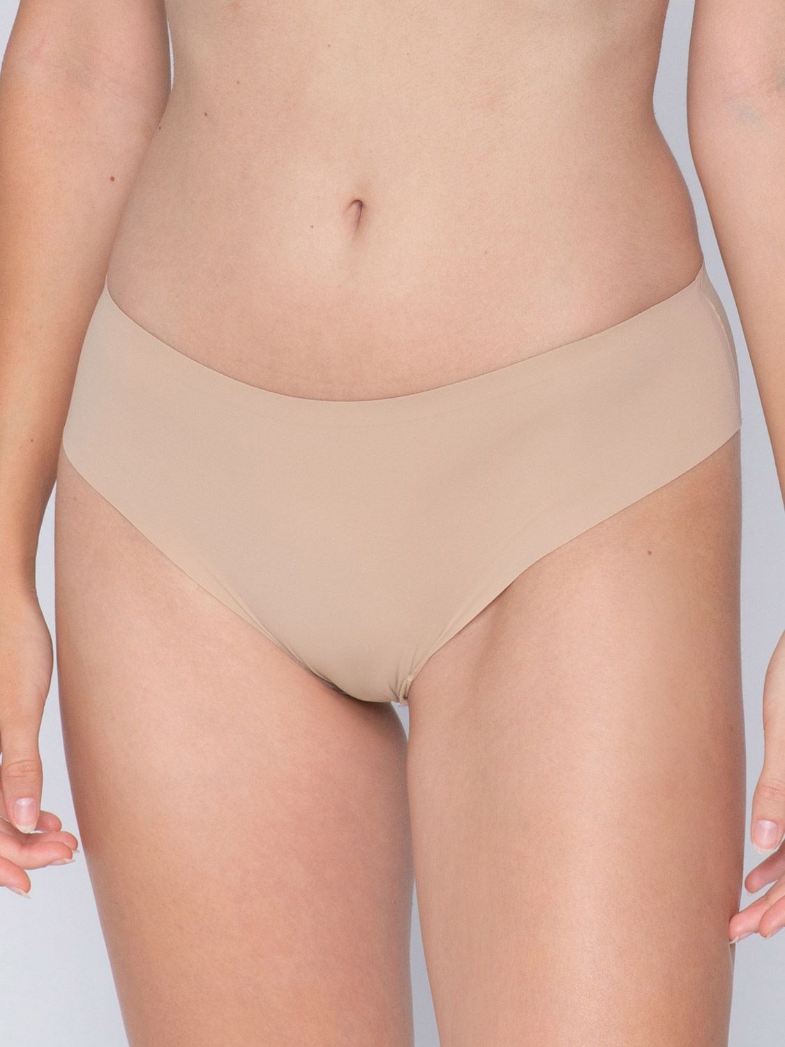 EveryWear 15102 top & 25103 cullote beige front   slip close cut