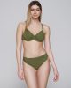 Blue Sense 92062 unpadded ruched balconette & 92064 ruched bottom olive front
