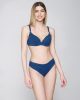 Callista 94071 balconette with molded cup & 94075 ruched bottom blue front 2