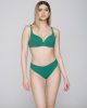 Callista 94071 balconette with molded cup & 94075 ruched bottom green front
