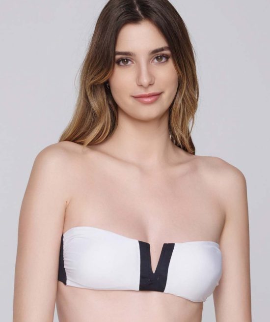 Iconic 94100 strapless with removable cup white close