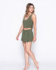 Hera 91152 crop top & 91153 shorts green side