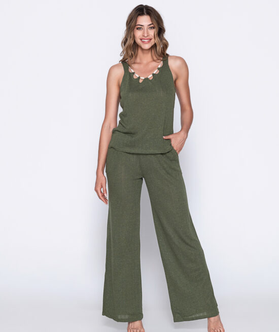 Hera 91154 top & 91155 pants green front 2