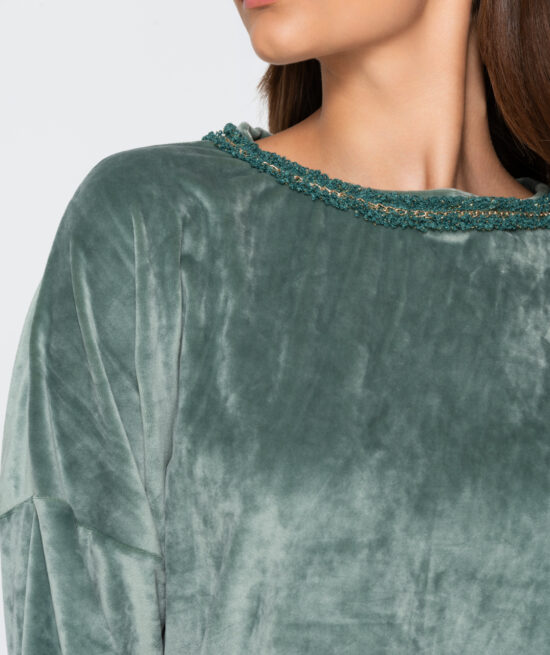 Balanced 7030 sweatshirt mint details