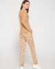 Inspired 7112 boatneck tshirt camel & 7132 high waisted sweatpants camel back2