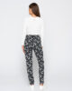Inspired 7112 boatneck tshirt ivory & 7132 high waisted sweatpants black back