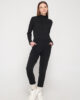 Inspired 7113 turtleneck body black & 7093 high waisted chino pants black front