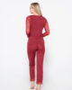 Micro Touch 84522 lace t shirt with long sleeves & 84508 pants red back
