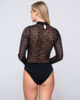 Micro Touch 84524 lace turtleneck body black back