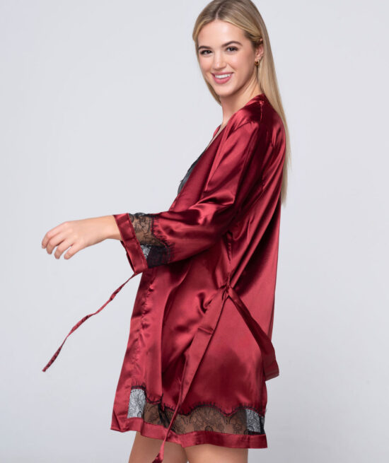Prestige 82000 chemise black & 82004 kimono red side