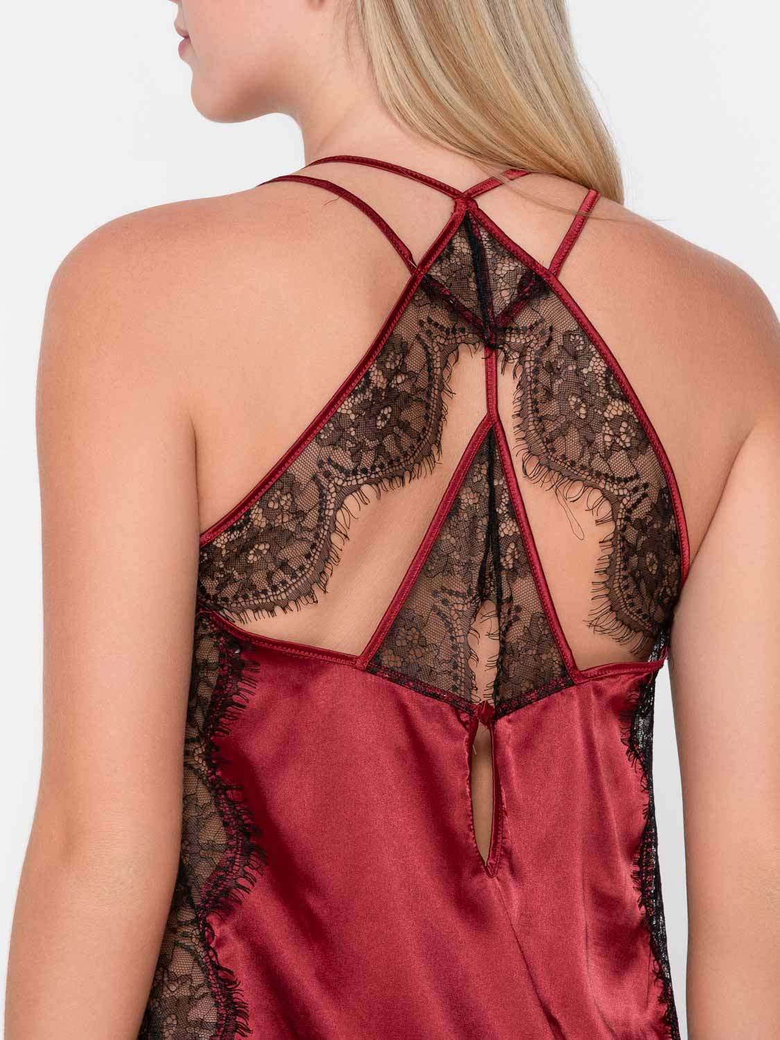 Prestige 82003 nightdress red details back