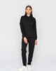 Sweetened 7001 hoodie black & 7004 sweatpants black front
