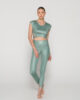 FlexFit 5101 sporty t shirt & 5104 leggings emerald front