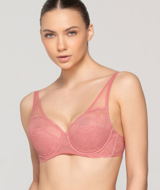Pearl 16503 balconette with half padding dusty pink close cut
