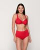 Arista 94223 unpadded big size balconette & 94227 high waist bottom red front