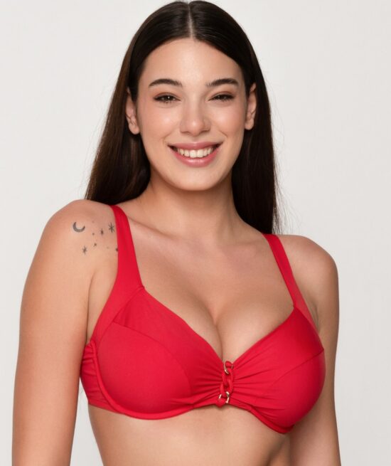 Arista 94223 unpadded big size balconette red close cut