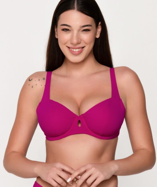 Blue Sense 91940 unpadded big size balconette ciclamino close cut