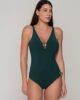 Blue Sense 91942 swimsuit with cup pine green close cut