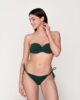 Blue Sense 92053 strapless with molded cup & 91929 brazilian bottom pine green front
