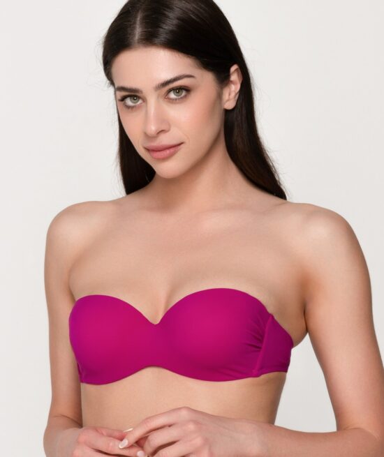 Blue Sense 92053 strapless with molded cup ciclamino close cut