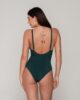 Blue Sense 92065 swimsuit underwired pine green back