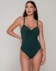 Blue Sense 92065 swimsuit underwired pine green front