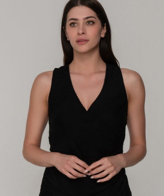 Charmed 8011 racerback top black close cut