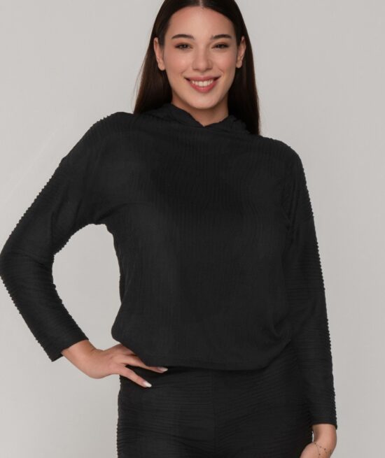 Charmed 8014 hoodie black close cut