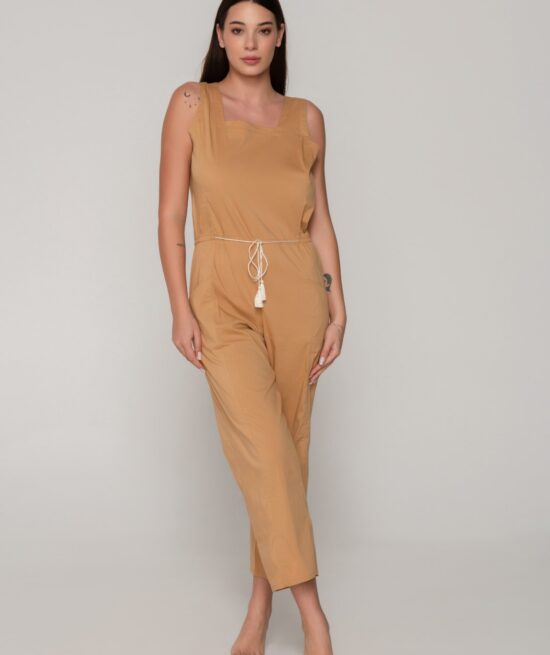 Grace 91213 jumpsuit beige close cut