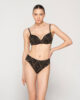 Manhattan 94324 balconette with molded cup & 94330 bottom 7cm black front