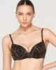 Manhattan 94324 balconette with molded cup black close cut