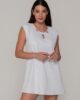 Metropolitan 94369 mini dress white close cut