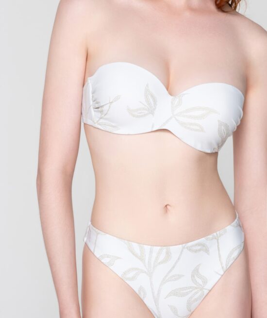 Mimosa 94380 set strapless molded cup and bottom 3cm white close cut