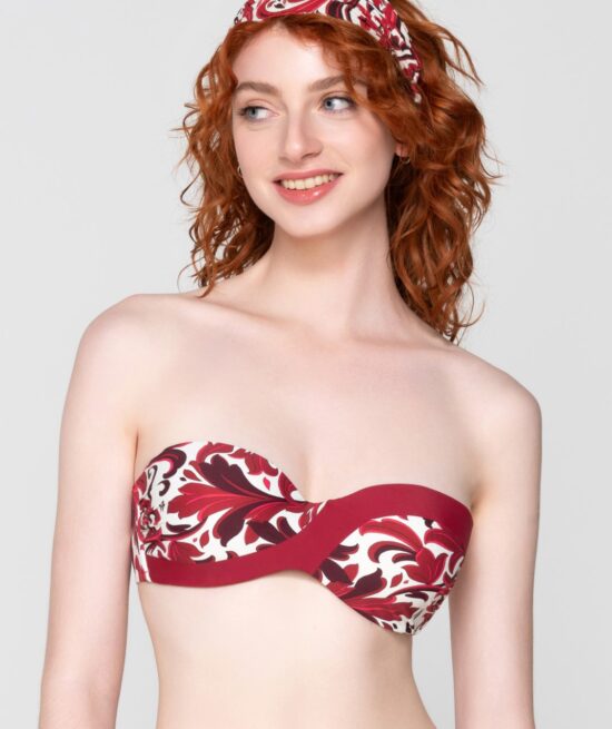 Nerida 94260 strapless molded cup red close cut