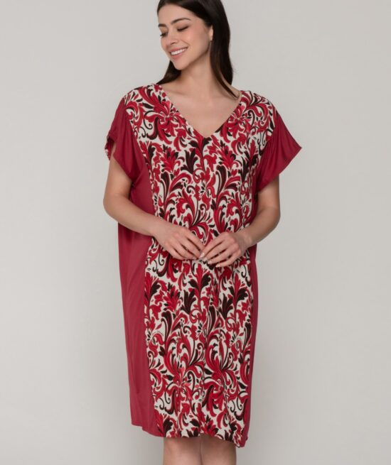 Nerida 94269 kaftan red close cut