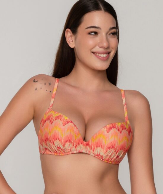 Opal 94203 balconette with molded cup coral close cut