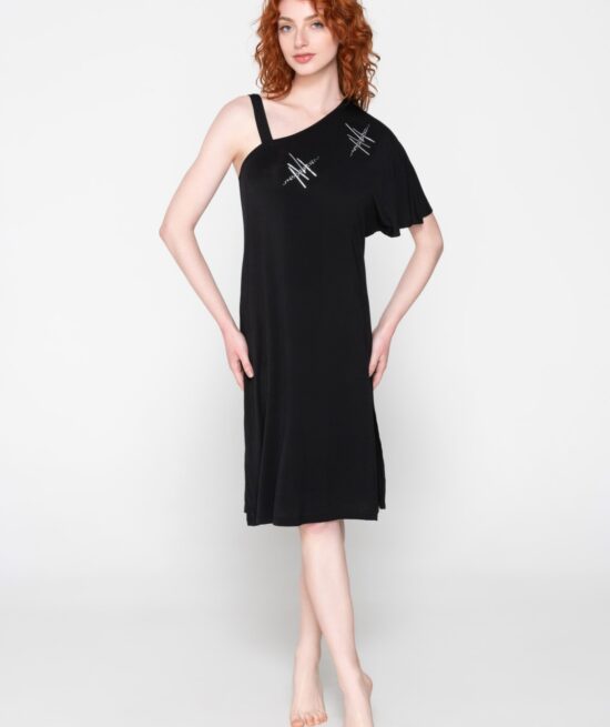 Polly 94247 dress black close cut