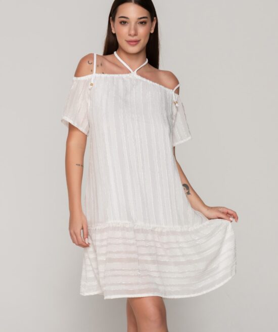 Praise 91252 midi dress ivory close cut