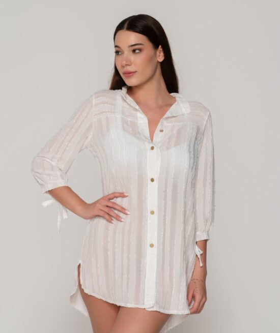 Praise  91250 shirt dress ivory close cut