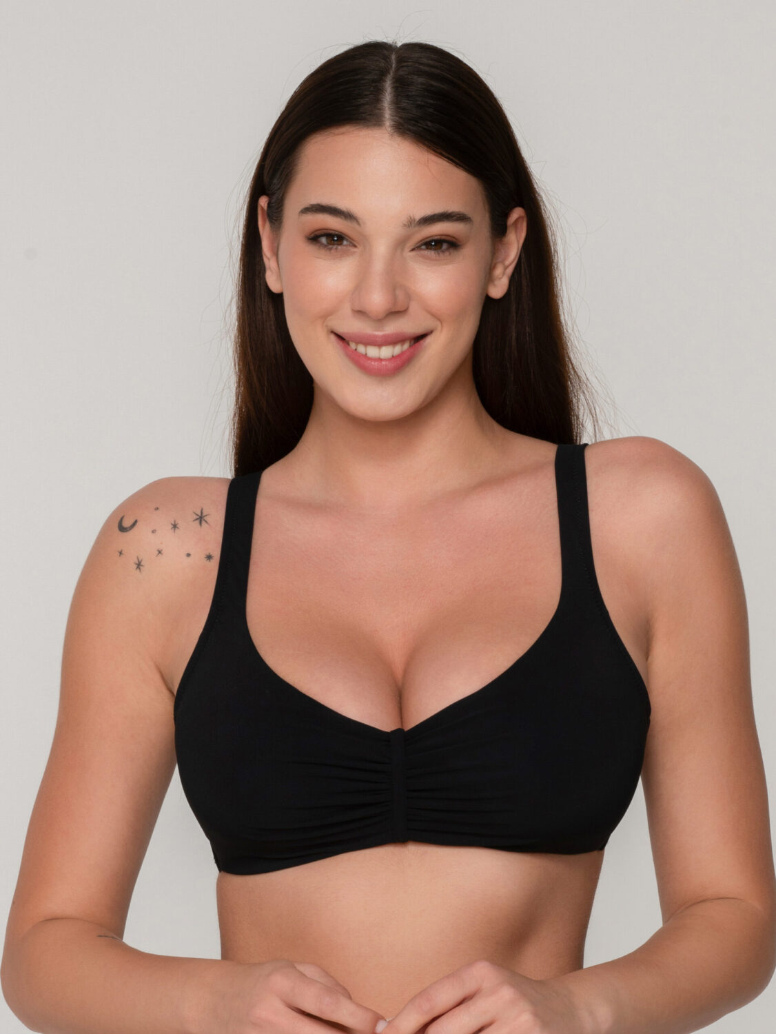 Blue Sense 92067 curvy bralette & 91928 side tie bottom black close cut