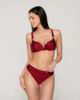 Gold 94650 push up & 94656 ruched bottom bordeaux front