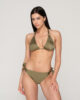 Gold 94652 triangle with removable cup & 94655 side tie bottom green front
