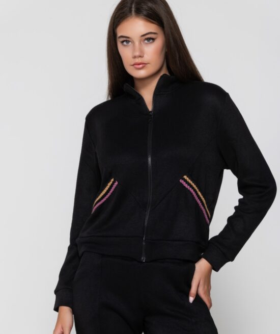 Captivated 8082 sip sweatshirt & 8083 pocket sweatpants black front