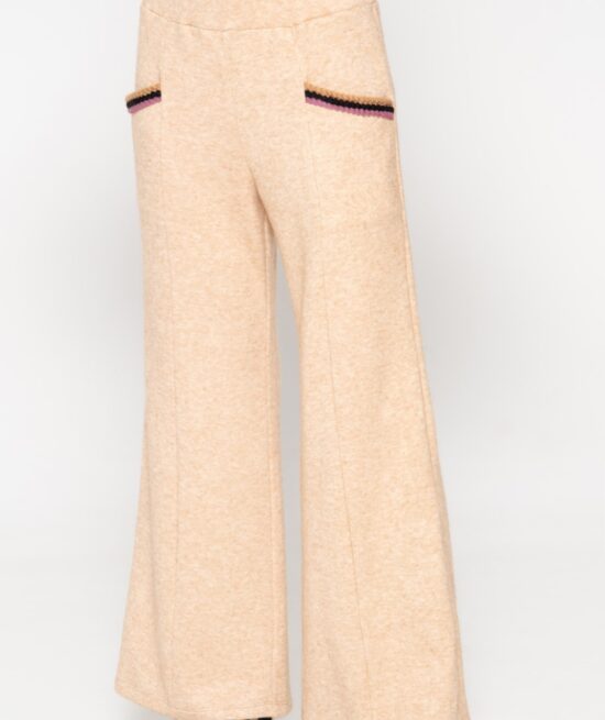 Captivated 8085 wide leg pants camel front